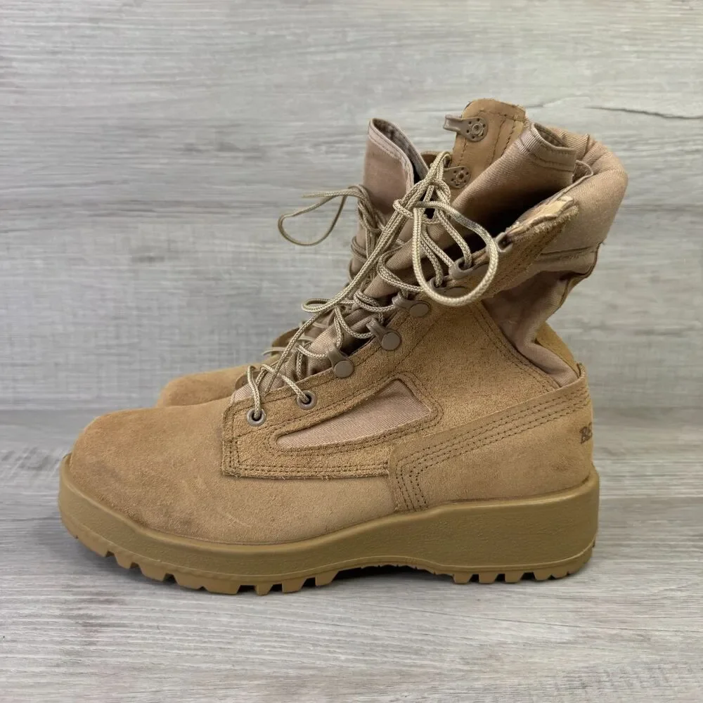 Belleville 390DES ST Mens 7 R Military Combat Boots Desert Tan Suede Hot Weather